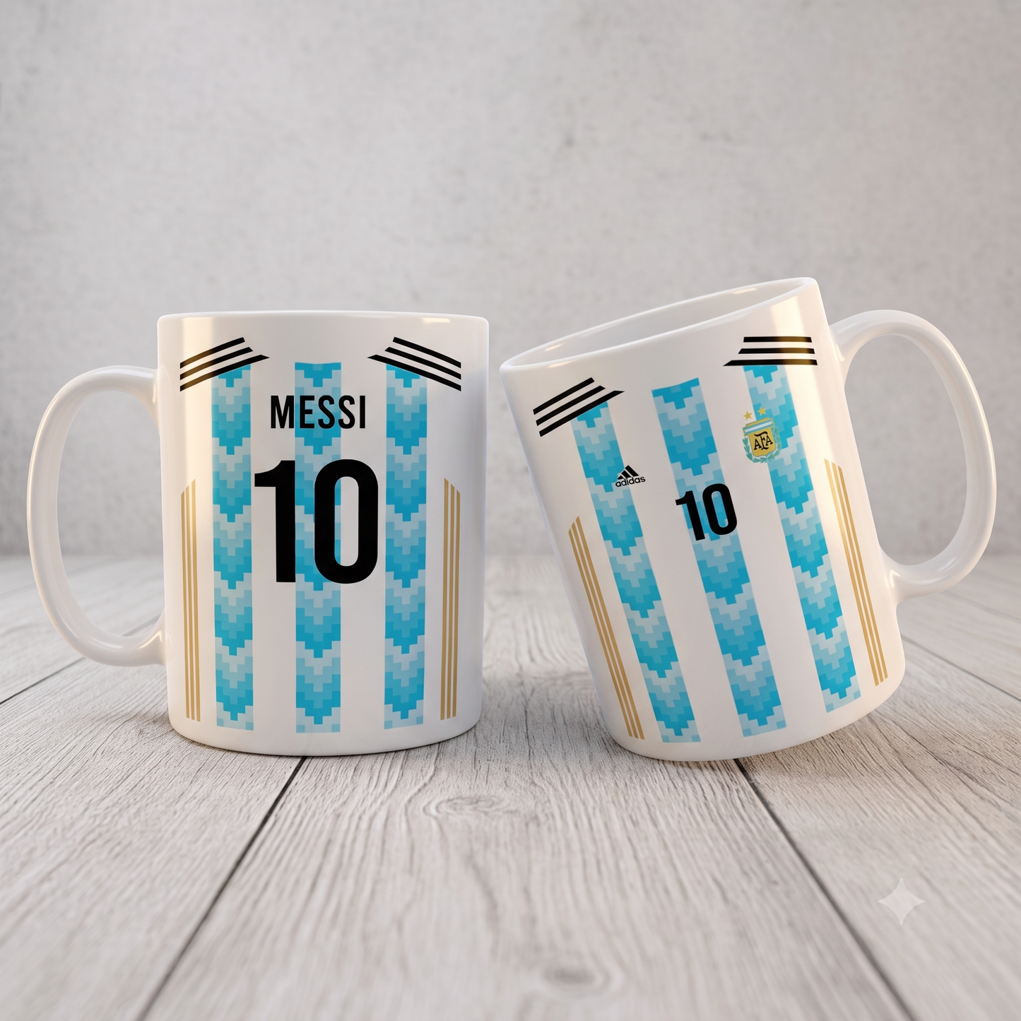 Taza de café con diseño de jugador de fútbol