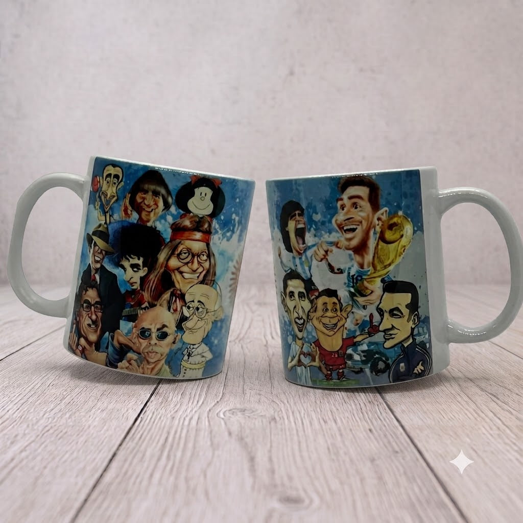 Personajes de taza de café